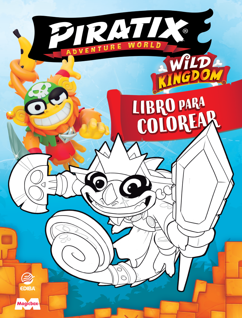 Libro para colorear Piratix Nº 1 - Wild Kingdom
